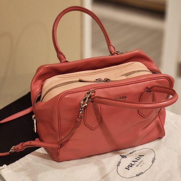 Prada Handbags - Excellent!! PRADA: Large Inside Tote Bauletto Top handle & Crossbody bag